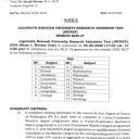 Ph.D. Admission Notification for the Academic Session 2026-27